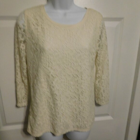 Womens Covington Lace and knit blouse - Picture 1 of 3
